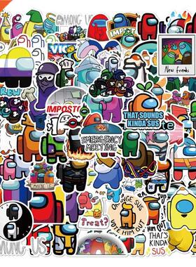 100pcs game hot sale Among Us waterproof graffiti stickers