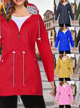 Windproof Long Hoodies Winter Jacket Women Autumn Sport Coat