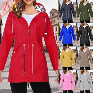 Windproof Long Hoodies Winter Jacket Women Autumn Sport Coat