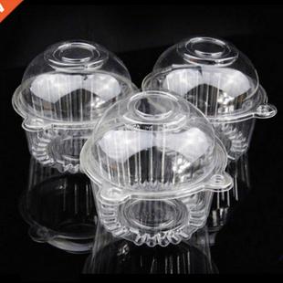 Plastic Single Muffin 100pcs Dom Case Clear Cake NEW Cupcake
