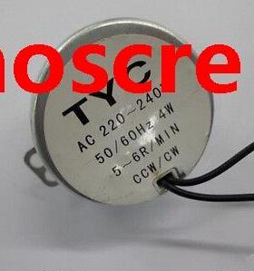1Pc 220-240VAC 4W Black Dual Wires 5-6RPM/min Synchronous Mo