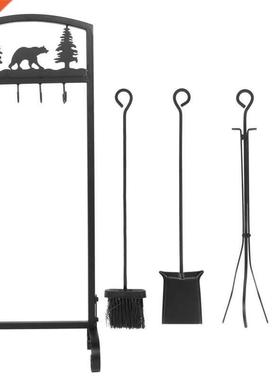 5Pcs/Set Fireplce Tools Indoor Wrought Iron Fire Set Firepl