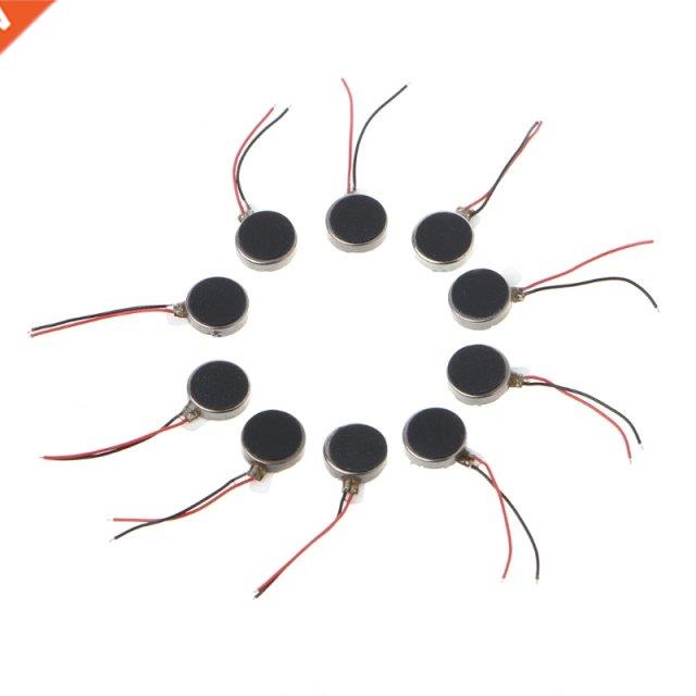 10x DC 3V 70mA 12000±2500RPM Phone Coin Flat Vibratin