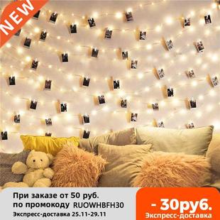 2m/5m/10m Photo Clip String Lights LED USB Outdoor Battery O