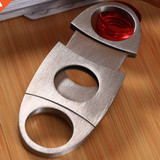 1Pc Silver Cigar Punch Cutter Stainless Steel Pocket Cigar C