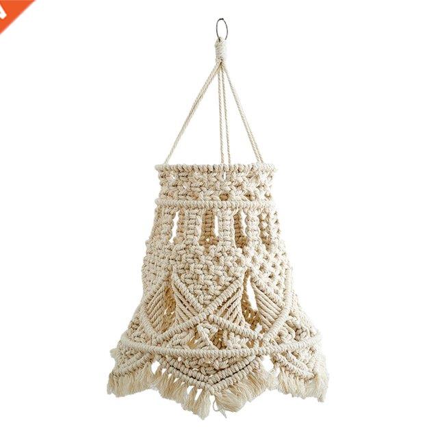 Macrame Lamp Shade Boheman Handmade Woven Lampshade for Roo