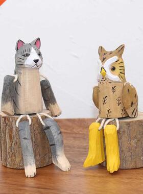 Doll Duck Cat Owl Figurines Creative Home Decoration Accesso