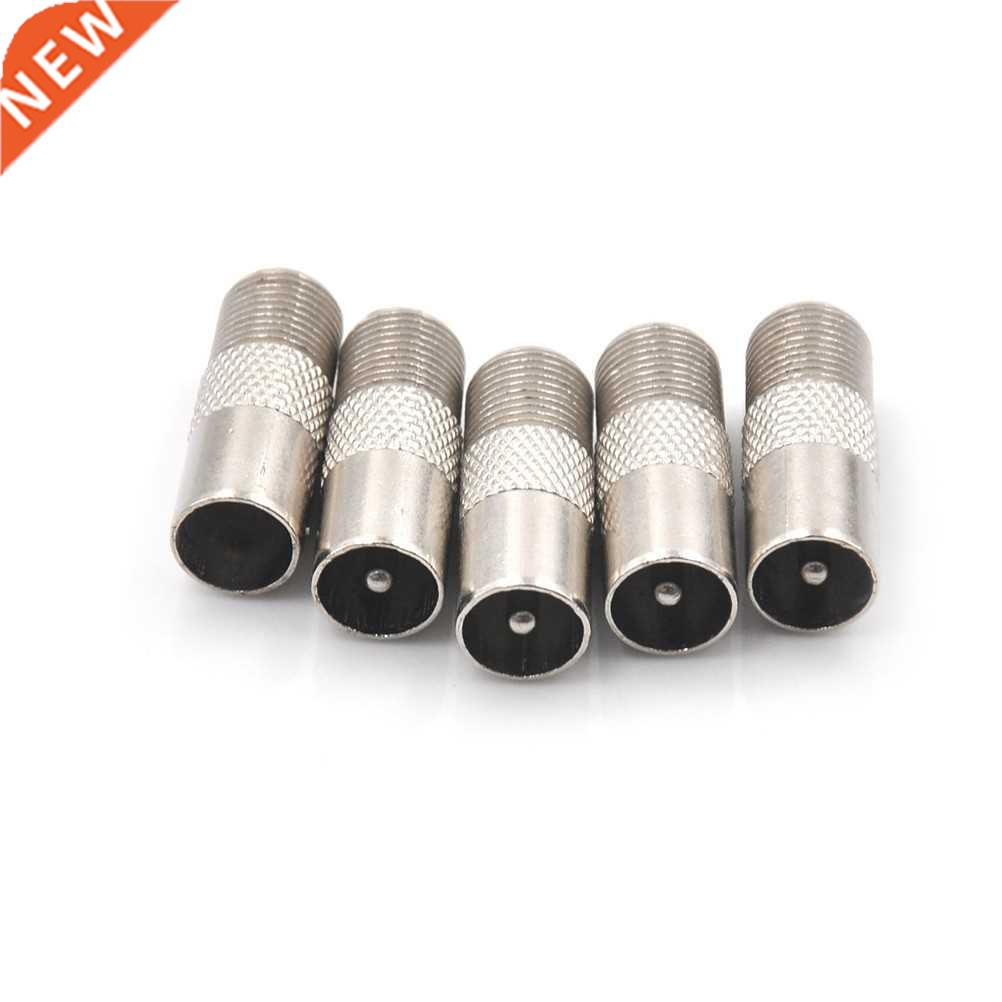 5pcs STB Plug RF Coax F Female To RF Male Connector TV Anten