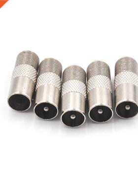 5pcs STB Plug RF Coax F Female To RF Male Connector TV Anten