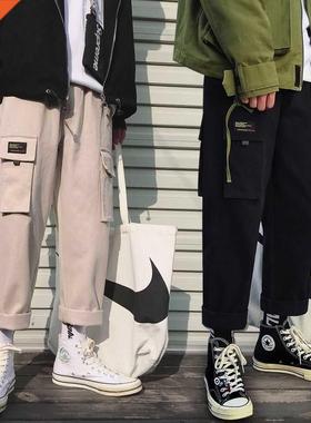 Men Multi-pocket Harem Pants Trousers Men Setwear Punk Cargo