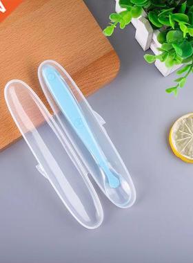 1 piece baby spoon with storage box, non-slip baby training