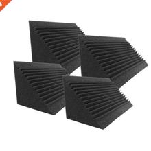 4 Pcs Sound-Absorbing Foam Board,Bass Trap Wedge-Shape Brick