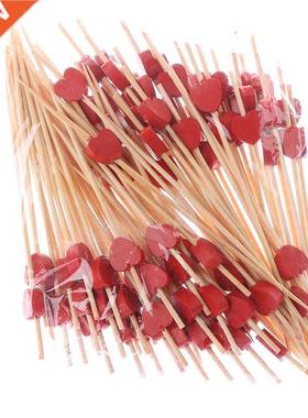 100Ps Peach Heart Fruit 适用于k Sticks Buffet Cupcake Toppe