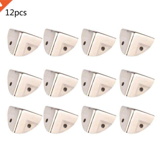 12Pcs Silver Cabinet Trunk Corner Protector Furniture Case B