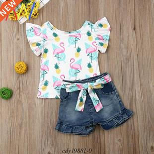 T-shirt Baby Girls jeans Pants Shorts Clothes for kids girl