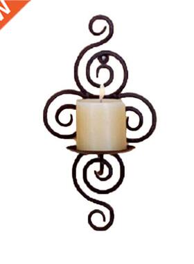 Home Candlestick Holders Handmade Iron Hanging Wall Sconce C