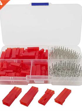 00Pcs 2.54mm JST SYP 2P Female Male Red Plug Housing Crimp