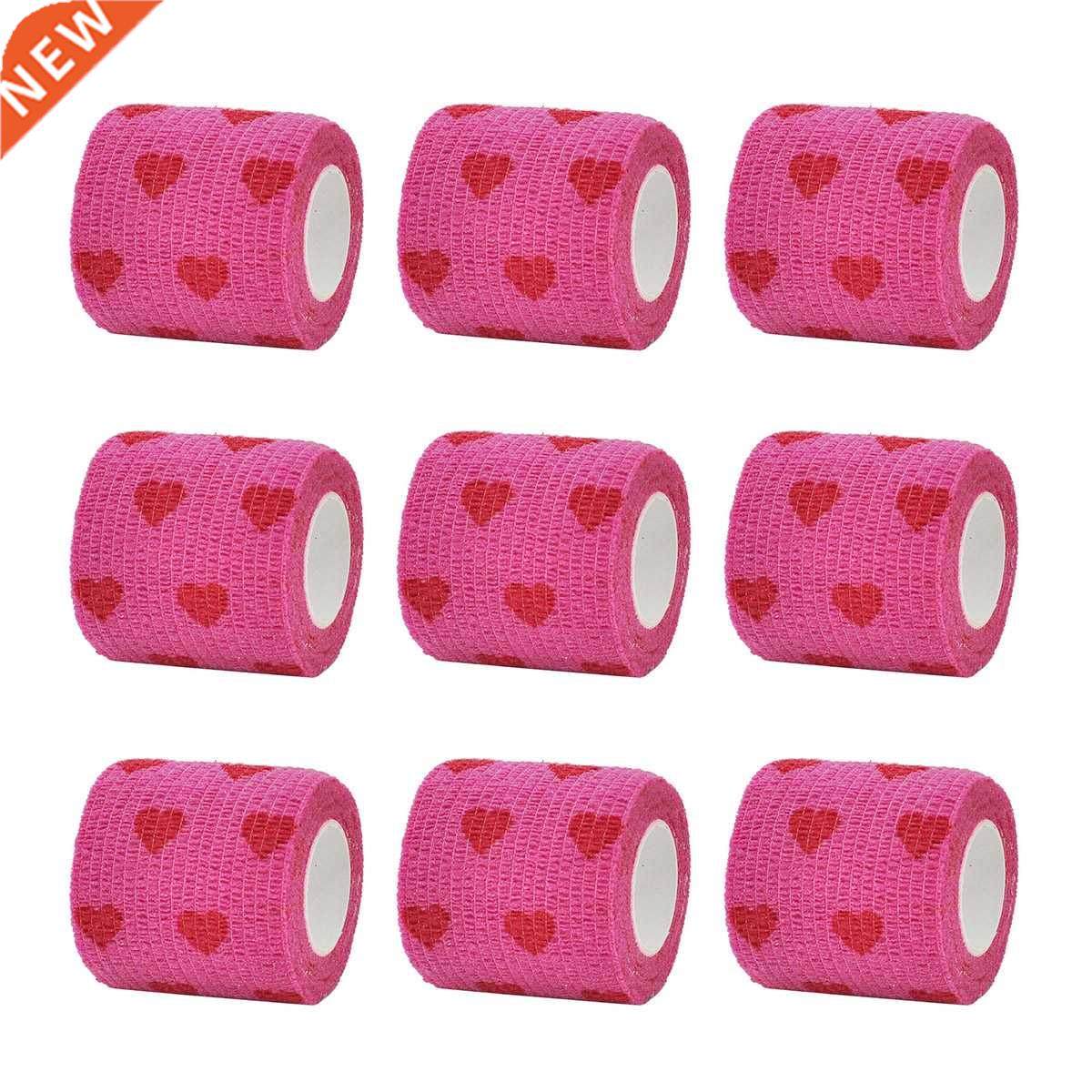 1/6/10 Pcs Red love heart Printed Medical Self Adhesive El
