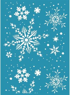 Christmas Snowflakes Self Adhesive Silk Screen Printing Sten