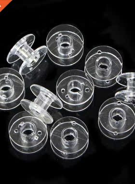 10PCS 10*21mm Thread Bobbin Plastic Transparent Empty Coils