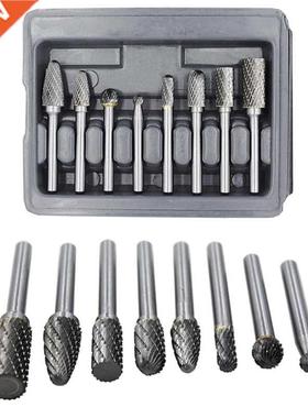 8PCS Carbide Burr Set with 1/4 Inch(6.5mm) Shank Double Cut