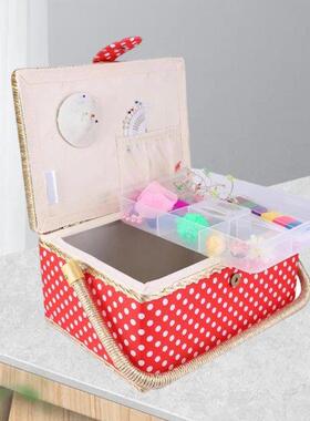 Durable Sewing Basket with Handle Travel Tote Carrying Case