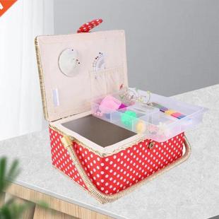 with Handle Travel Durable Carrying Basket Tote Case Sewing