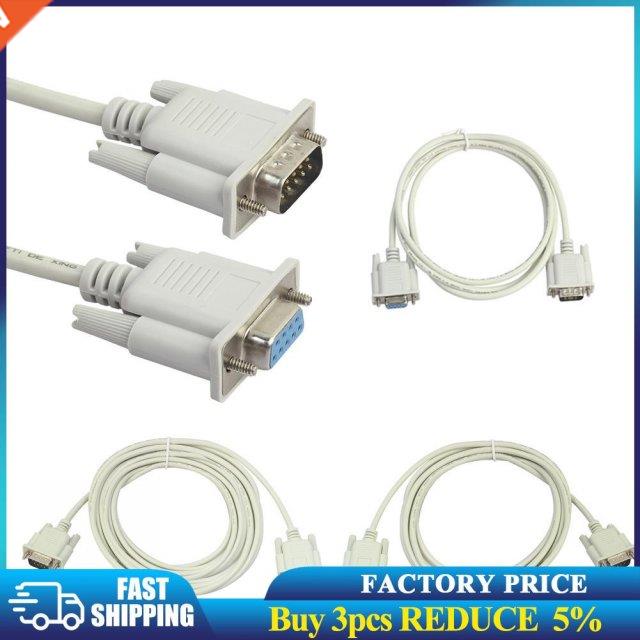 1.5M 3M 5M Seril RS232 9-Pin Mle to Femle DB9 9-Pin PC Co
