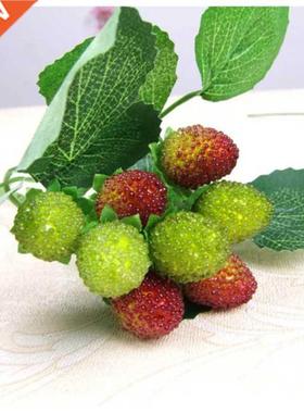 1PCS Tempting Berry leaf 9 Fruits Artificial Flowers DIY Wed