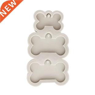 DIY Dog Tag Bone Shaped Keychain Casting Silicone Mould Cra