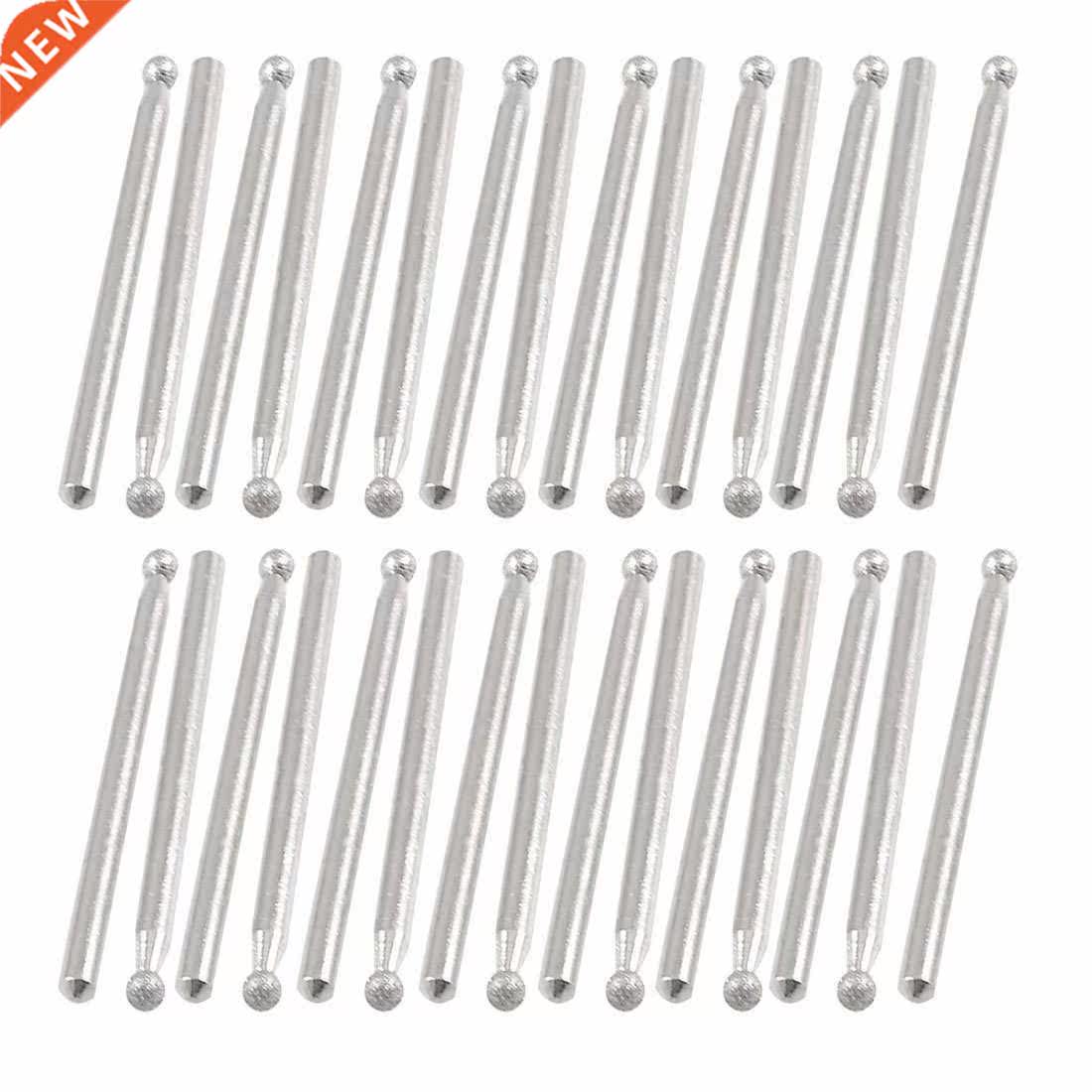 30pcs 3mm Shank 3mm Dia Round Ball Point Grinding Diamond Mo