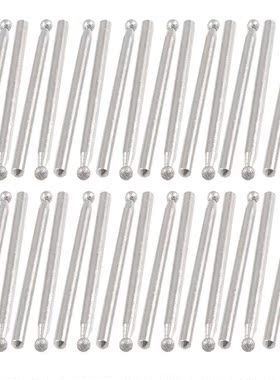 30pcs 3mm Shank 3mm Dia Round Ball Point Grinding Diamond Mo