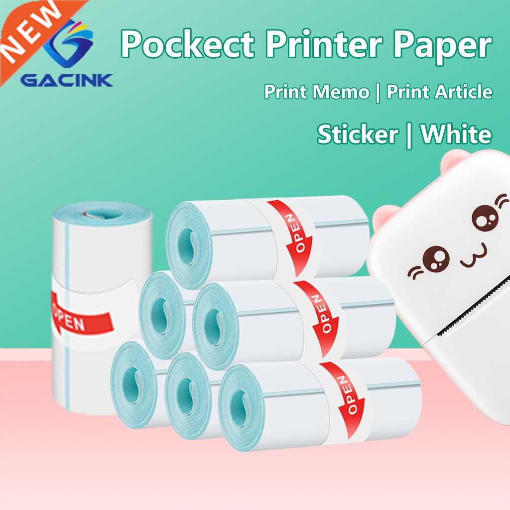 Print Paper Mini Portable Thermal Printer Paper Sticker | Wh