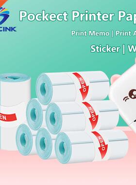Print Paper Mini Portable Thermal Printer Paper Sticker | Wh