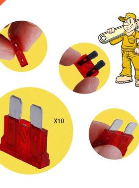 10Pcs Blade Fuses Standard 10AP Red 10A Flat Fuse Car otor