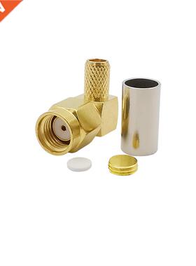 1Pcs Right Angle 90 Degree RP SMA Male Crimp LMR195 RG58 RG1