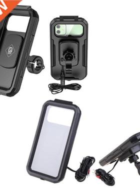 Waterproof Case 12V Motorcycle Handlebar or Rear-View Mirror