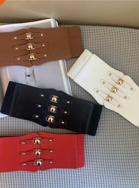 Super Wide Waist Belt for Women PU Leather Slimming Body Lad
