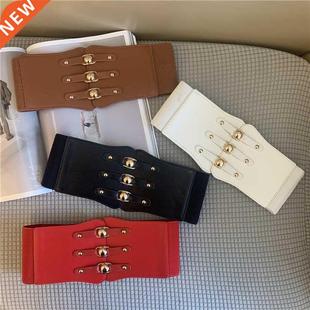 Super Wide Waist Belt for Women PU Leather Slimming Body Lad