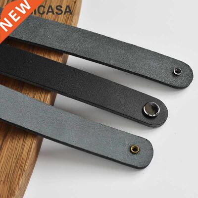 Black Leather Knobs Cupboard Shoe Cabinet Cowhide Pulls Ha