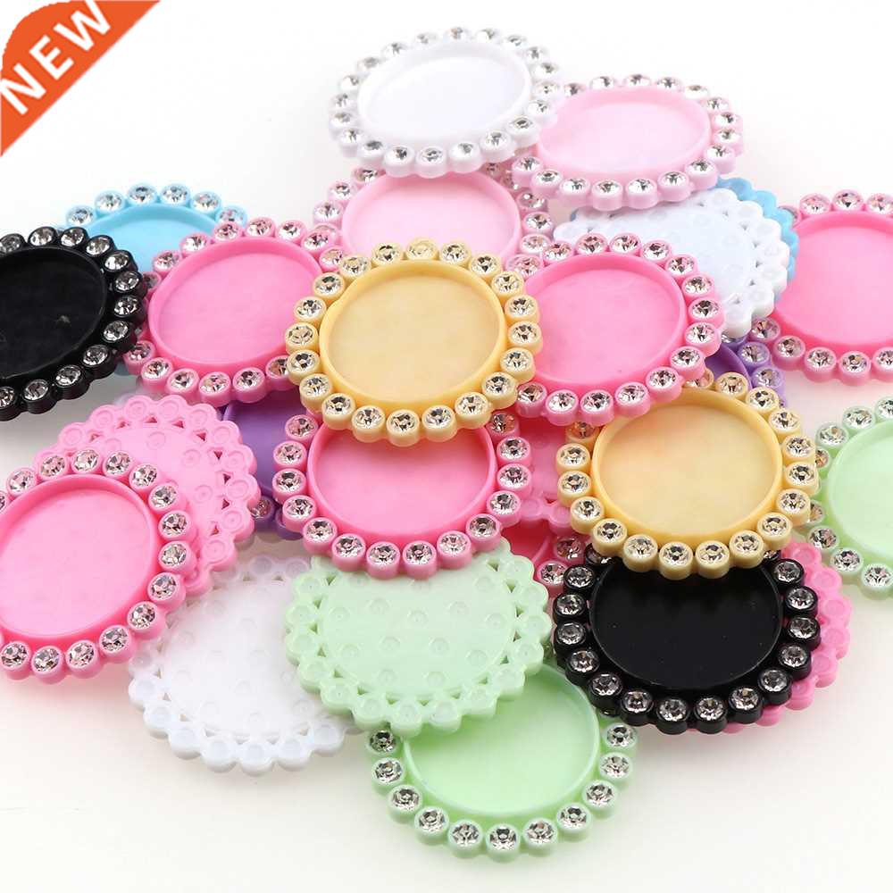 50Pcs/set Colorful Round Base Setting Rhinestone Cabochon Ba