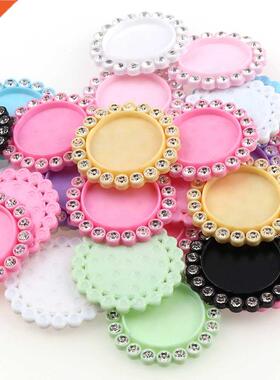 50Pcs/set Colorful Round Base Setting Rhinestone Cabochon Ba