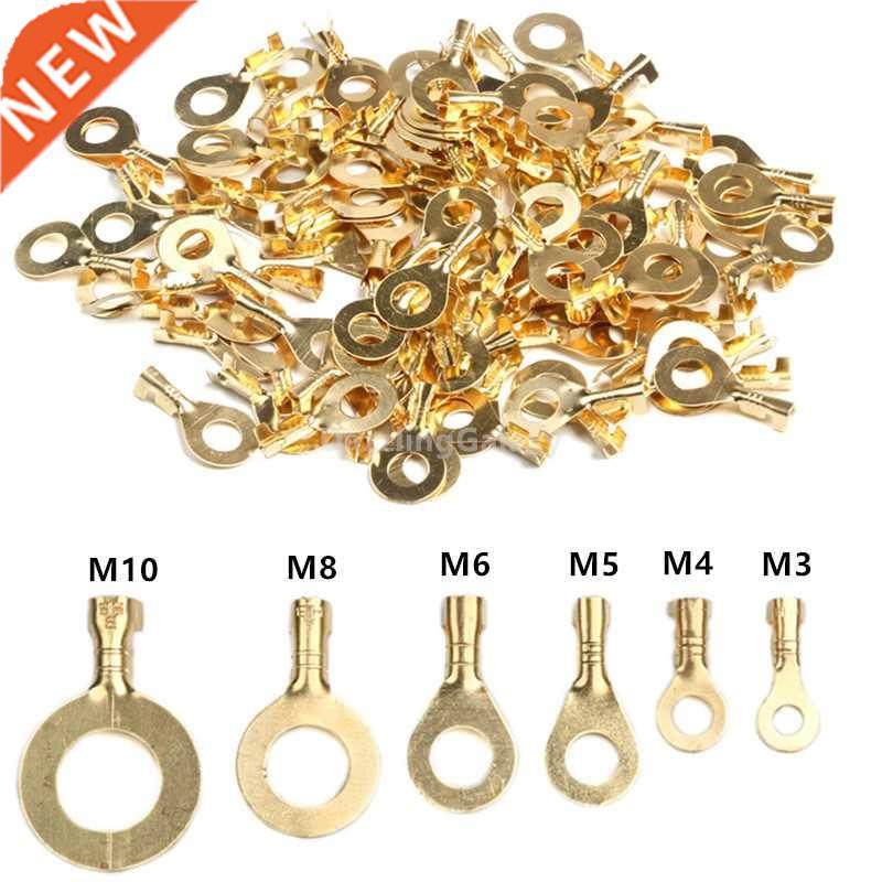 100/150PCS Ring Cable Lugs Terminals Assorted Naked Non-insu