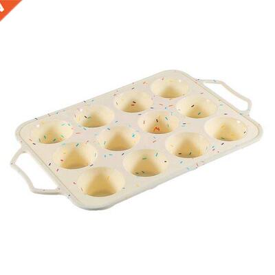 Silicone Muffin Pan,Muffin Pans Nonstick with Grips and Embe