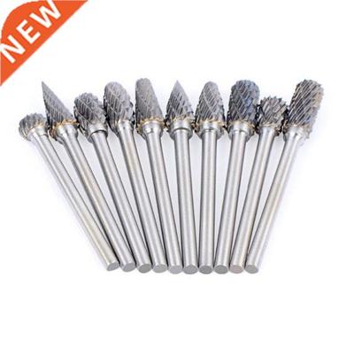 10 Pcs Double Cut Rotary Deburr Set for dremel Rotary Tool T