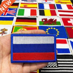 hook loop patch Country Spain Embroidered Russia Turkey Flag