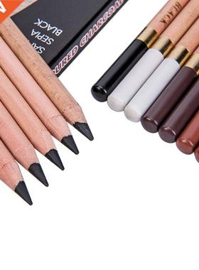 *12pcs/box Soft Pastel Wooden Pencil Crayon Charcoal Pencils