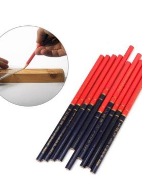 10Pcs/Set Blue And Red Wire Round Carpenters Pencils For Woo