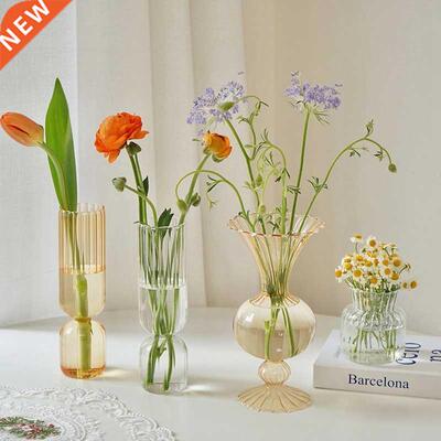 Ins Style Glass Vase Creative Flower Vase Plant Pots Home De