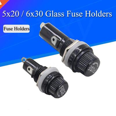 5PCS 5*20mm 6*30mm Glass Fuse Holders 5x20 6x30 Insurance Tu